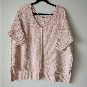 Free People blush pink oversized sweater